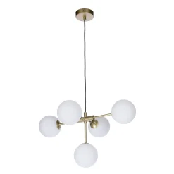 Lampa wisząca Mati 5x28W G9 mosiądz