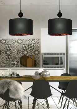 Lampa wisząca Melba 1x60W E27 czarny