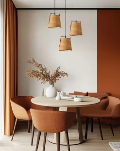 Lampa wisząca Milbury czarny 1x40W E27  abażur żółty