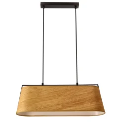 Lampa wisząca Milbury czarny 2x40W E27  abażur żółty
