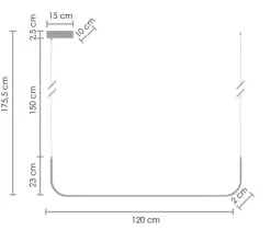 Lampa wisząca MINIMA-1 LED czarna 120 cm