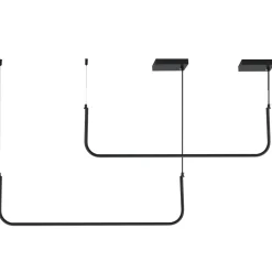 Lampa wisząca MINIMA-2 led czarna 120 cm