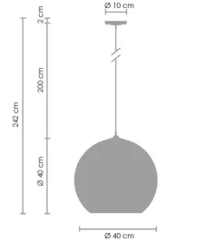 Lampa wisząca MIRROR GLOW - L miedziana40 cm