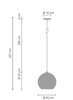Lampa wisząca MIRROR GLOW - S złota 25 cm