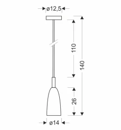 Lampa Wisząca Modena Złoty 14,5