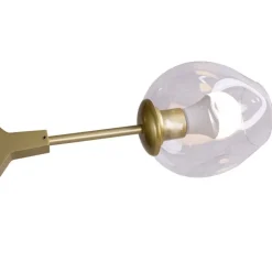 Lampa wisząca MODERN ORCHID-6 złoto transparentna 130 cm