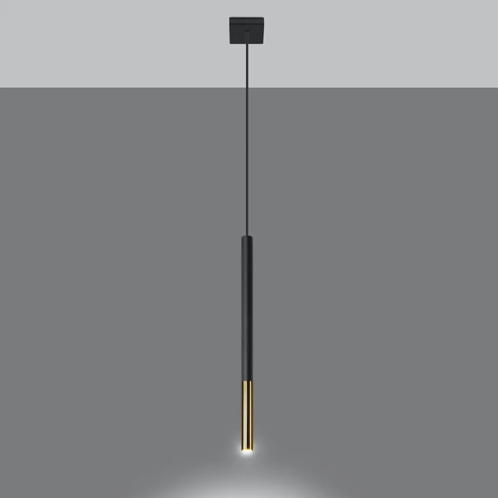 Lampa wisząca MOZAICA 1 czarny/złoto