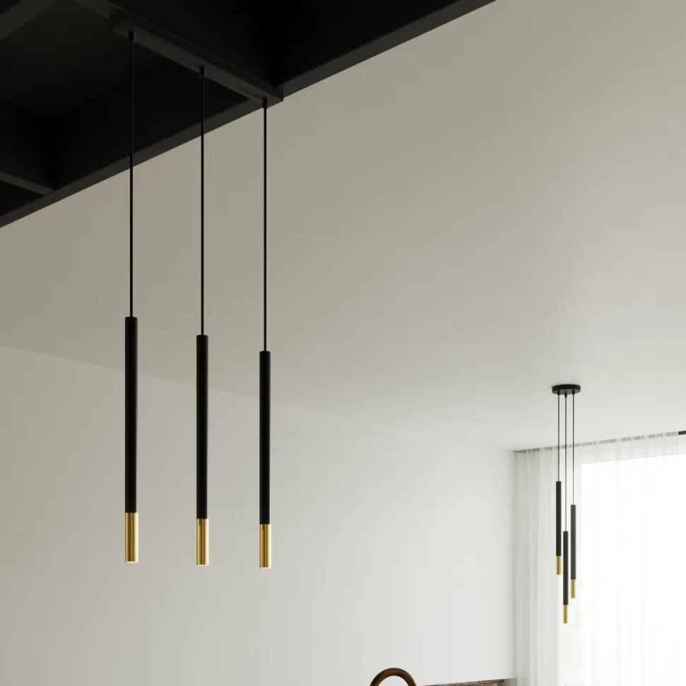 Lampa wisząca MOZAICA 1 czarny/złoto