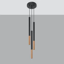 Lampa wisząca MOZAICA 3P czarny/miedź
