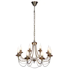 Lampa wisząca Muza 8x40W E14 patyna