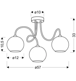Lampa wisząca Nelda 3x40W E14 chrom