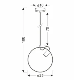 Lampa Wisząca Nexo różowy