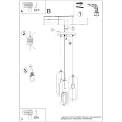 Lampa wisząca NICUS 3P biała