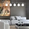 Lampa wisząca Oden chromowy 5x40W G9  klosz biały