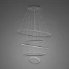 Lampa wisząca Okręgi Ledowe No.5 150cm 4K czarna