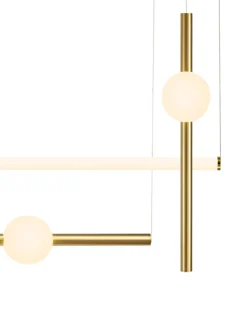 Lampa wisząca O-LINE L-4 LED mosiądz 110cm