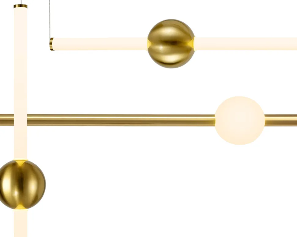 Lampa wisząca O-LINE L-4 LED mosiądz 110cm