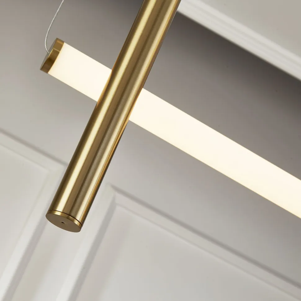 Lampa wisząca O-LINE L-4 LED mosiądz 110cm