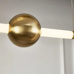 Lampa wisząca O-LINE L-4 LED mosiądz 110cm