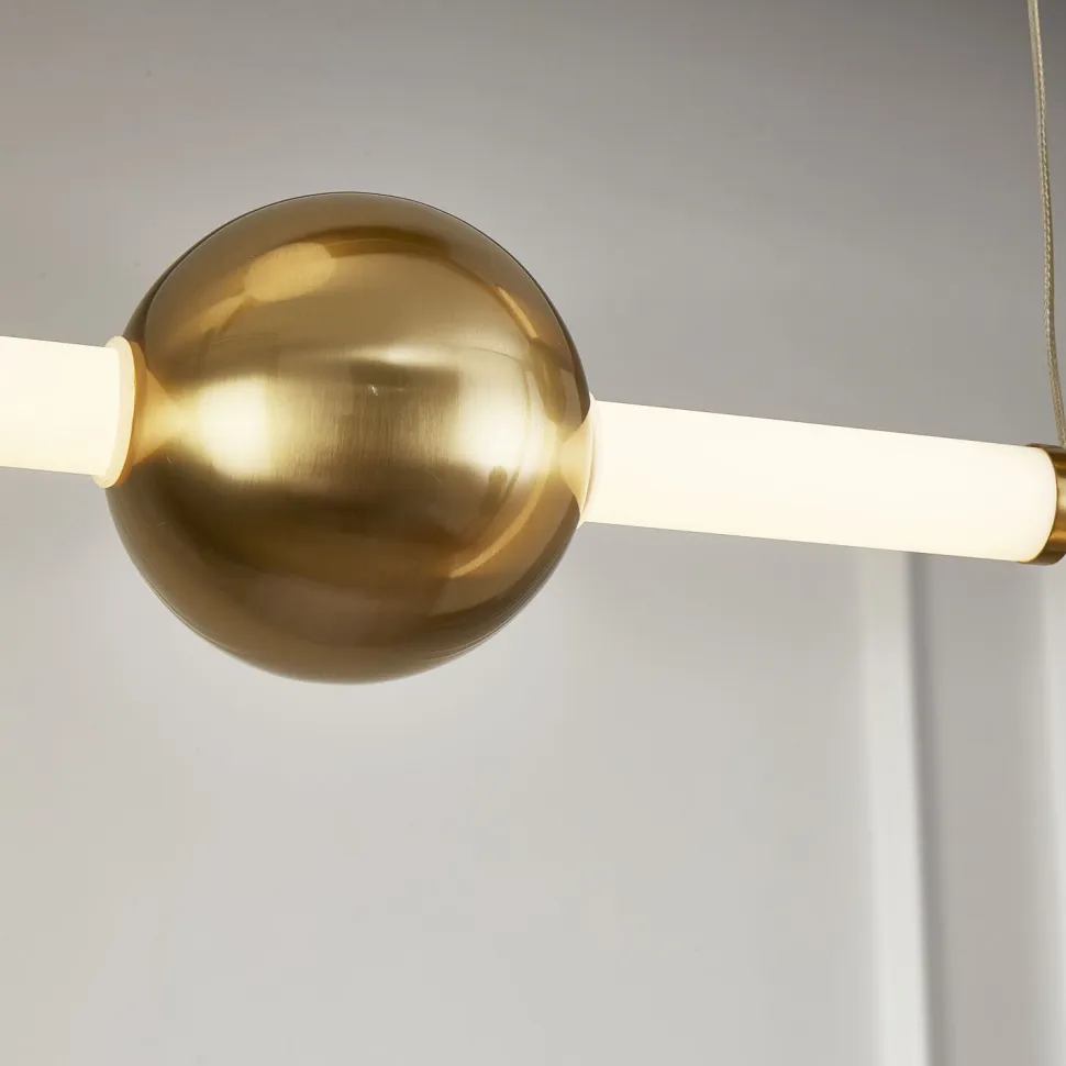 Lampa wisząca O-LINE L-4 LED mosiądz 110cm