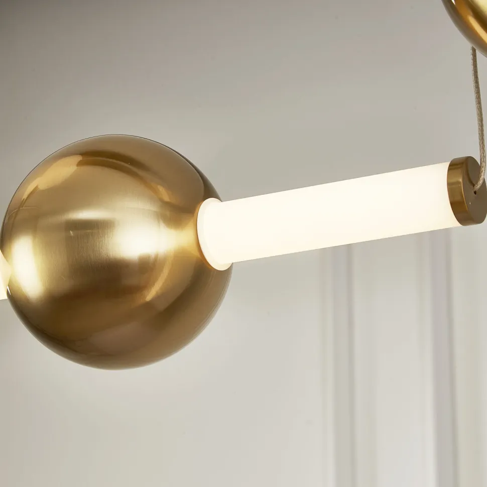 Lampa wisząca O-LINE L-4 LED mosiądz 110cm