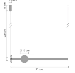 Lampa wisząca O-LINE LED 63 cm czarna