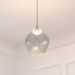 Lampa wisząca Omaha dymione szkło