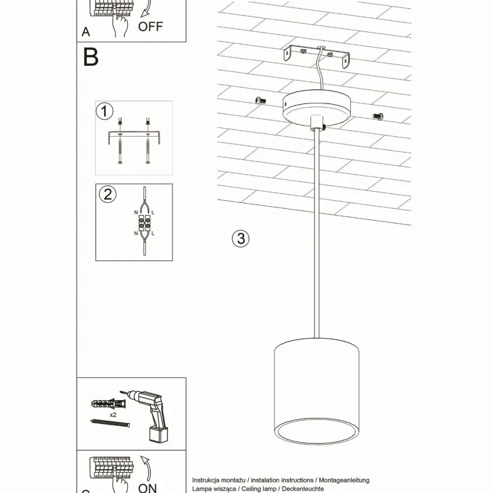 Lampa wisząca ORBIS 1 czarny