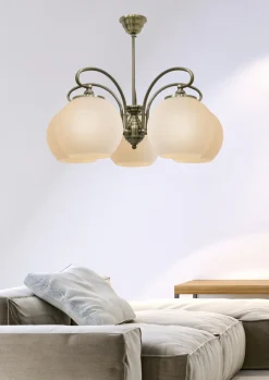 Lampa wisząca Orbit 5x60W E27 patynowa miedź