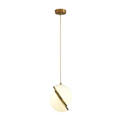 Lampa wisząca ORBITA biało złota 20 cm