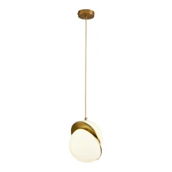 Lampa wisząca ORBITA biało złota 20 cm