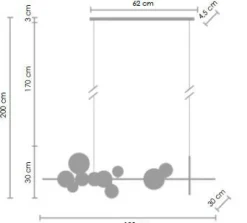 Lampa wisząca ORION LONG-120 czarna 120cm