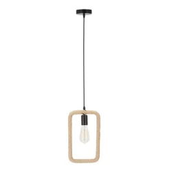 Lampa wisząca Ostor czarny+beżowy 1x40W E27