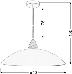 Lampa wisząca Otriks 40 1x60W E27