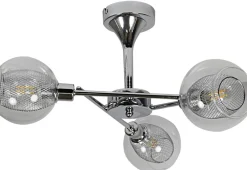 Lampa wisząca Ozzo 3x40W E14 chrom klosz bezbarwny