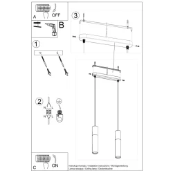 Lampa wisząca PABLO 2 biała