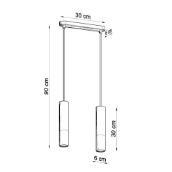 Lampa wisząca PABLO 2 czarna