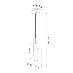 Lampa wisząca PABLO 3P czarna