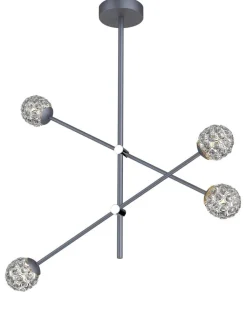 Lampa wisząca Paksos 4xmax 5W G9 LED  szary