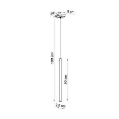 Lampa wisząca PASTELO 1 czarna