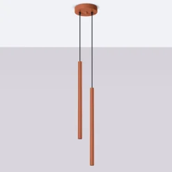 Lampa wisząca PASTELO 2 ochra czerwona