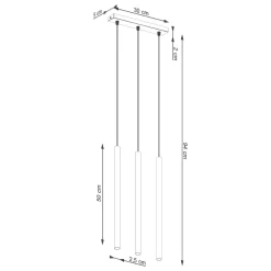 Lampa wisząca PASTELO 3 zielona oliwka
