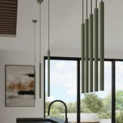 Lampa wisząca PASTELO 1 zielona oliwka