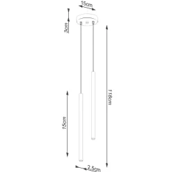 Lampa wisząca PASTELO 2 złota