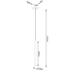 Lampa wisząca PASTELO 1 złota