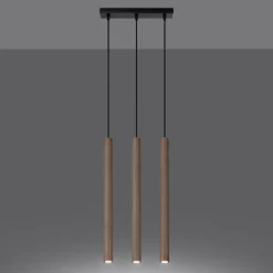 Lampa wisząca PASTELO 3L drewno