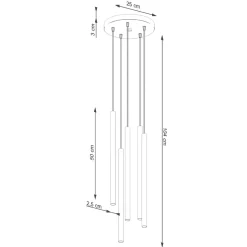 Lampa wisząca PASTELO 5P beżowa