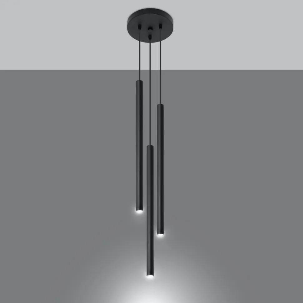 Lampa wisząca PASTELO 3P czarna
