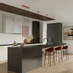 Lampa wisząca PASTELO 5P ochra czerwona