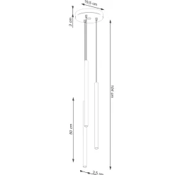Lampa wisząca PASTELO 3P zielona oliwka